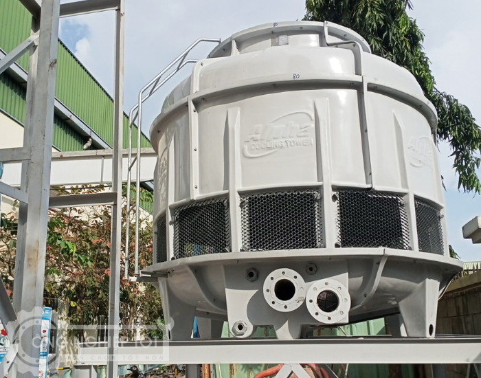 Tháp giải nhiệt sau khi hoàn thành lắp đặt